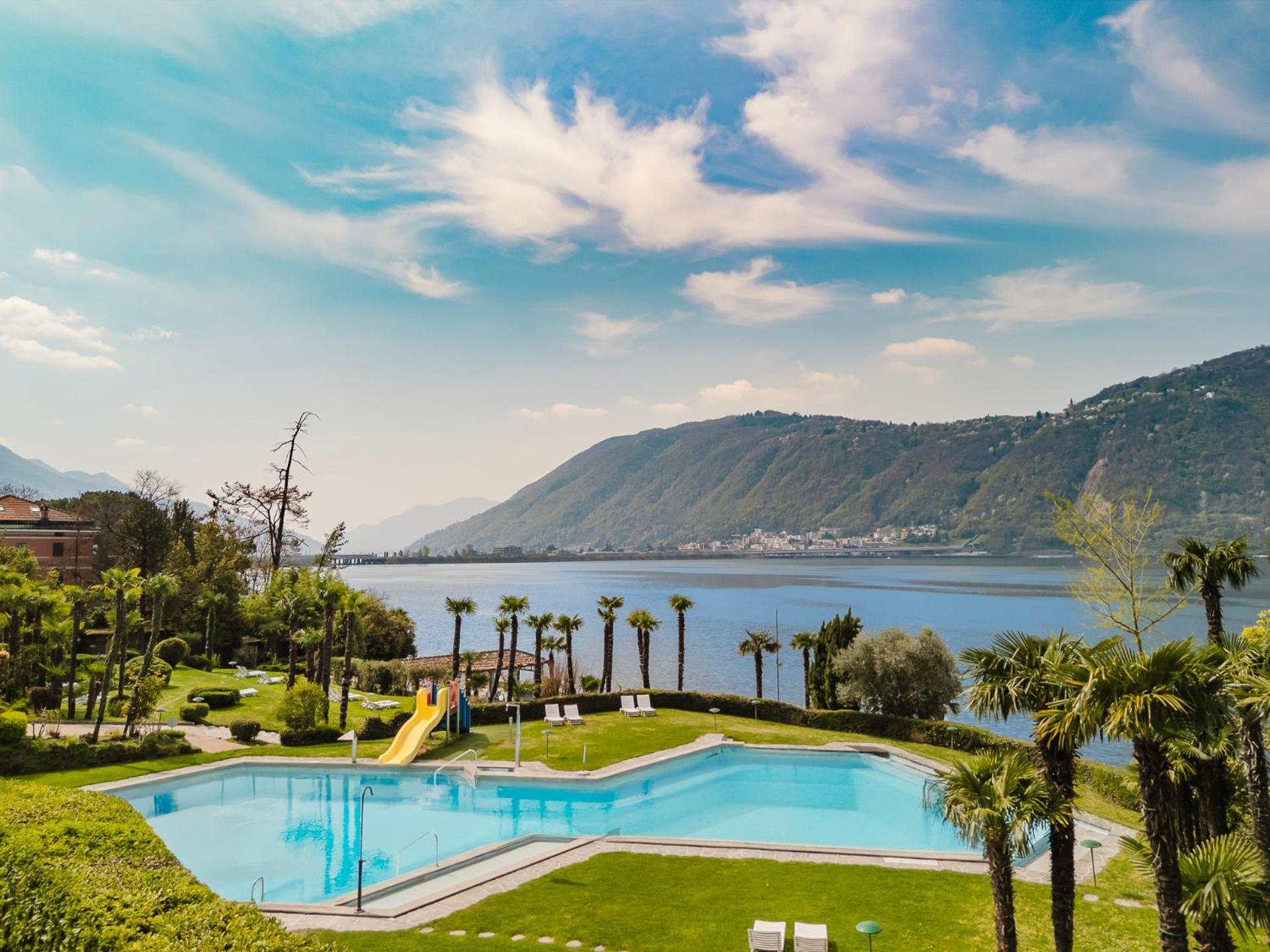 Luganersee, Pool, Strand, Parkplatz, Suite 204 Bissone Eksteriør billede