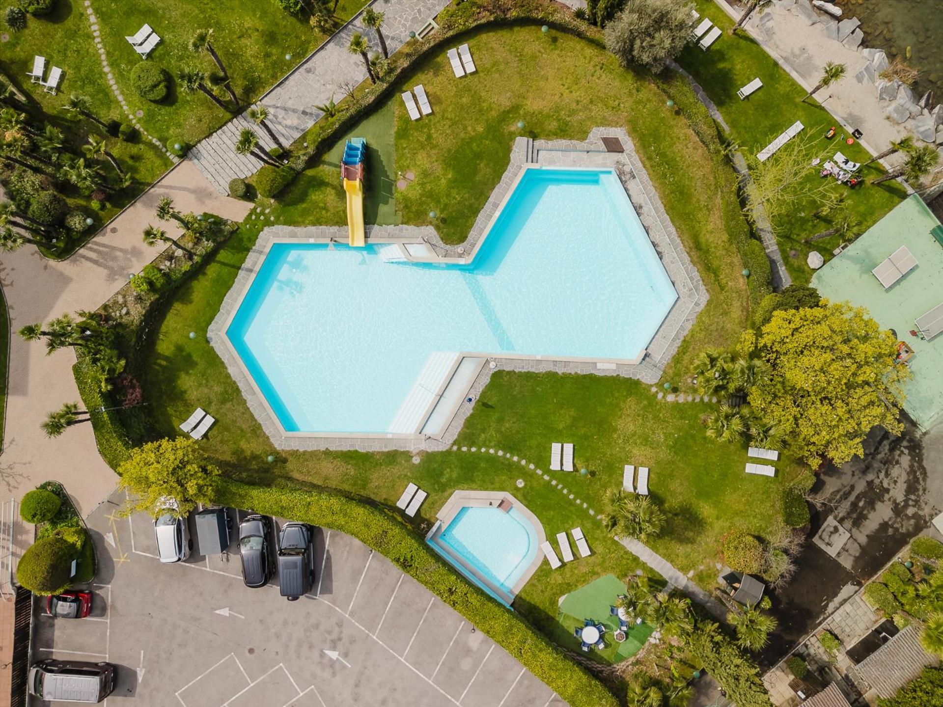 Luganersee, Pool, Strand, Parkplatz, Suite 204 Bissone Eksteriør billede