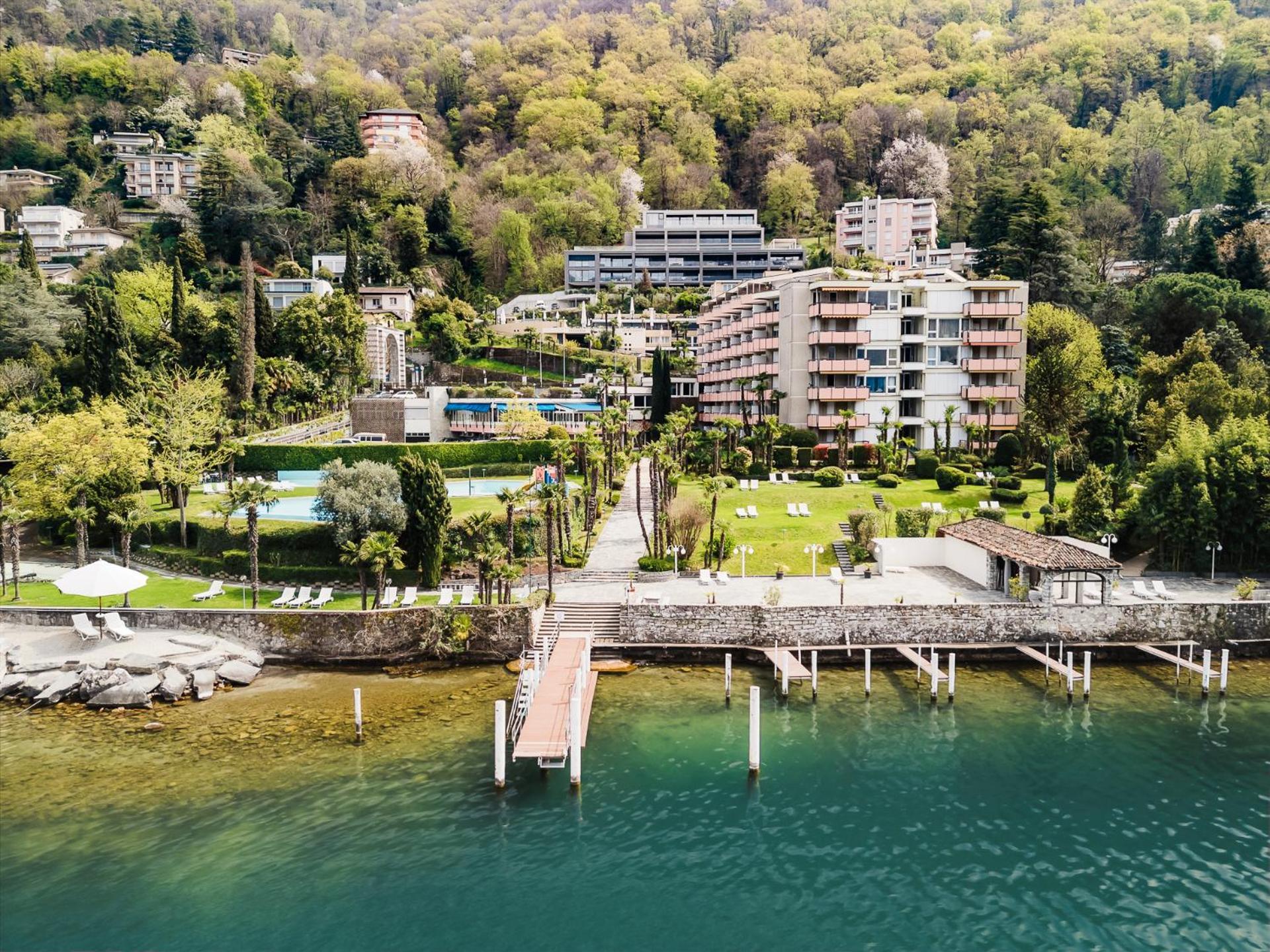 Luganersee, Pool, Strand, Parkplatz, Suite 204 Bissone Eksteriør billede